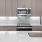 kitchen with tan cabinets and stainless steel appliances