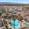 Expansive Resort-Style Pool Surrounded By Lounge Seating and Large Palm Trees| Solara Vista Luxury Apartments in Phoenix, AZ 