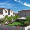 Upscale Apartments in Phoenix AZ - Solara Vista - Fenced Dog Park with Grassy Lawn, Covered Portion, Surrounded by Landscaped Plants and Flowers